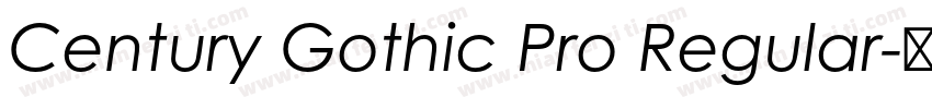 Century Gothic Pro Regular字体转换